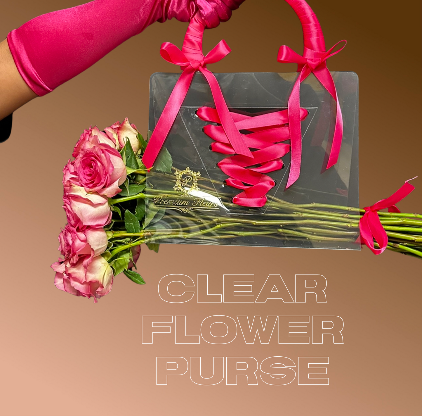 Clear Rose Purse