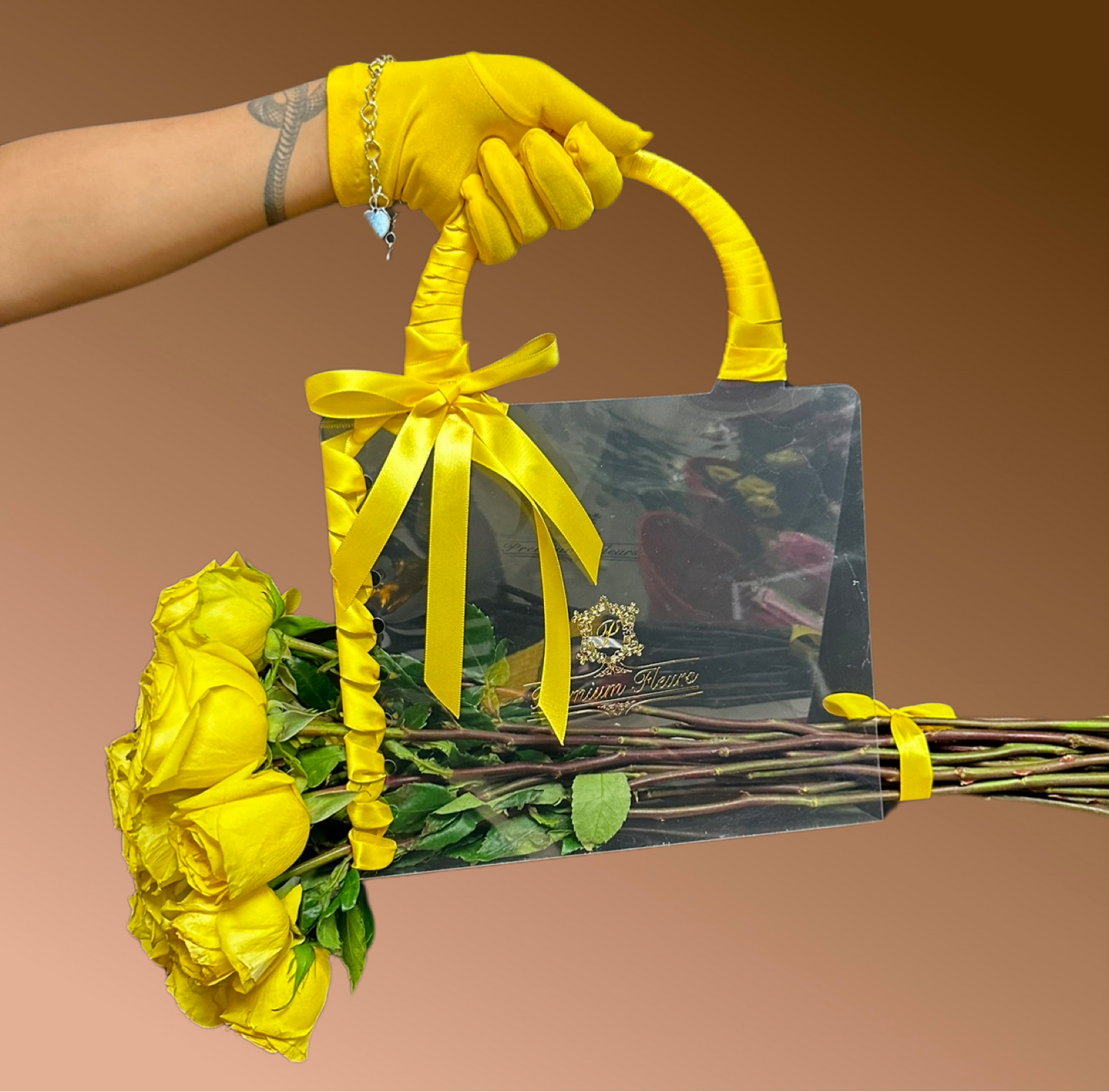 Clear Rose Purse