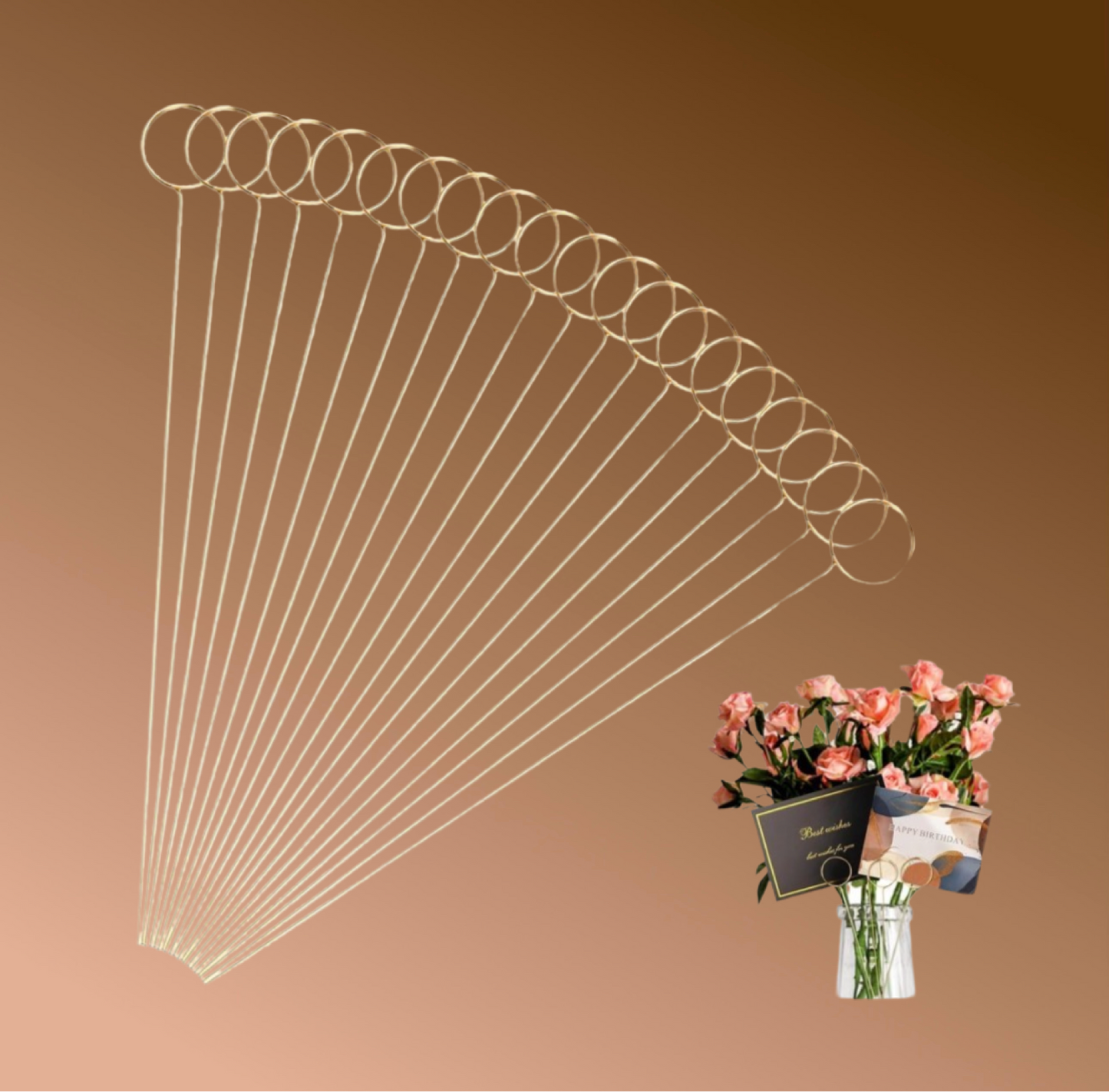 Gold Card Holder Sticks